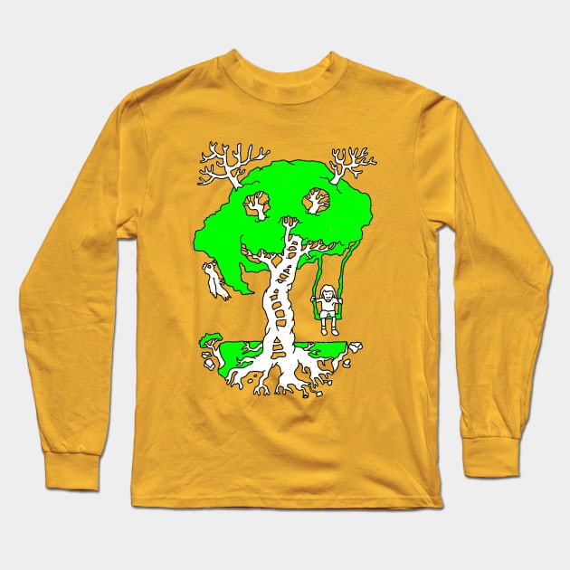 Smile Tree Long Sleeve T-Shirt by martinussumbaji